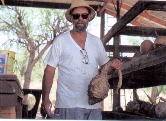 Larry with dolphin gourd